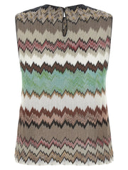 Missoni Multicolor Viscose Sleeveles T-Shirt - IT44