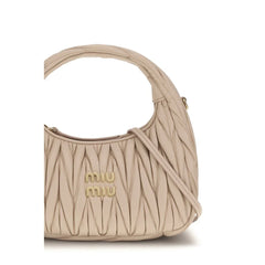 Miu Miu Beige Calf Leather Bos Taurus Handbag