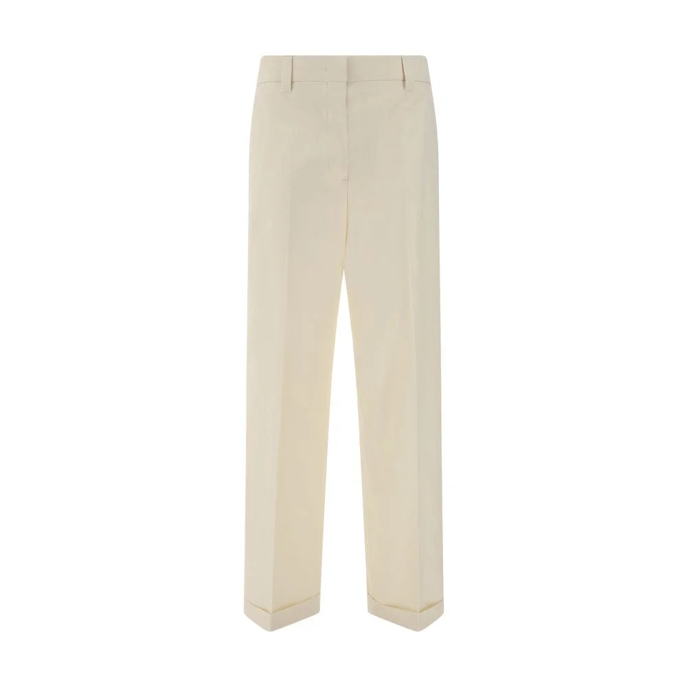 Miu Miu Beige Cotton Casual Pants - IT40 | M
