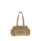 Miu Miu Beige Cotton Shoulder Bag