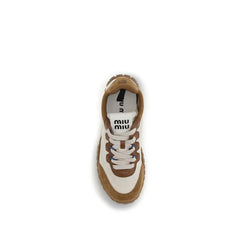 Miu Miu Beige Polyamid Atletiske Sneakers
