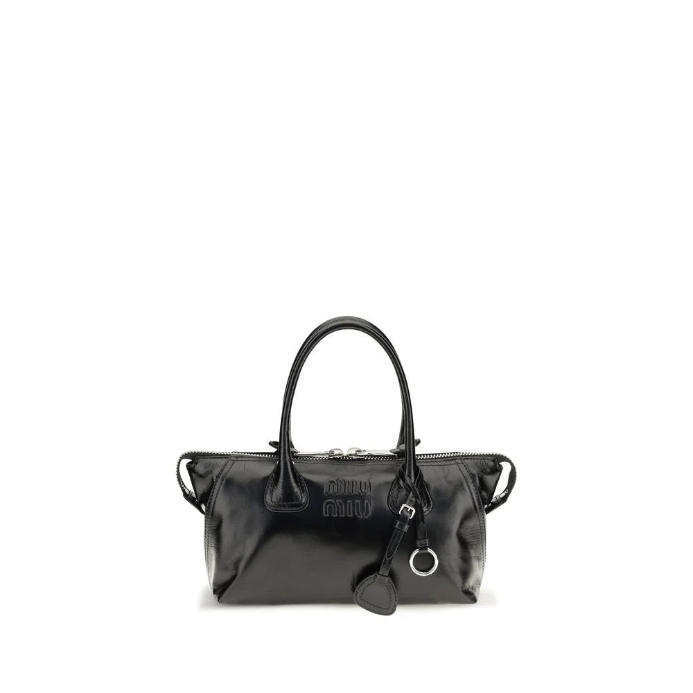 Miu Miu Black Calf Leather Bos Taurus Handbag