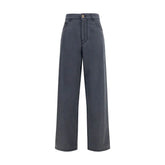 Miu Miu Black Cotton Straight-Leg Jeans