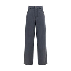Miu Miu Black Cotton Straight-Leg Jeans