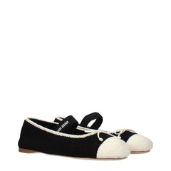 Miu Miu Black Fabric Ballet Flats - EU37.5/US7.5