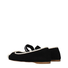 Miu Miu Black Fabric Ballet Flats - EU37.5/US7.5