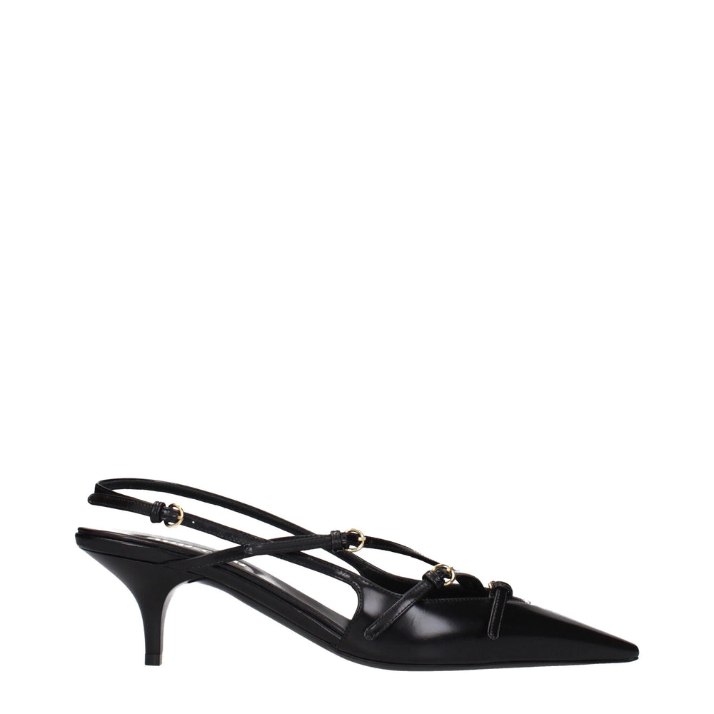 Miu Miu Black Leather High Heel Pumps - EU40/US10
