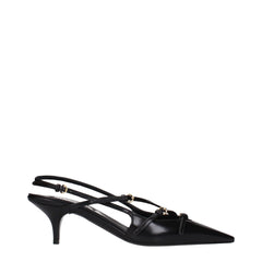 Miu Miu Black Leather High Heel Pumps - EU40/US10