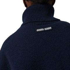 Miu Miu Blue Cashmere Turtleneck