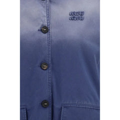 Miu Miu Blue Cotton Bomber - IT38 | S