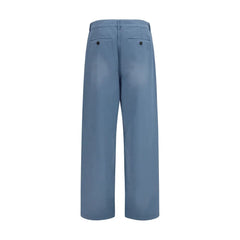 Miu Miu Blue Cotton Casual Pants - IT40 | M