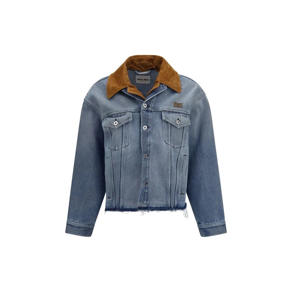 Miu Miu Blue Cotton Denim Jacket - IT40 | M