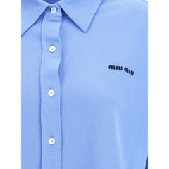 Miu Miu Blue Cotton Dress Shirt - IT38 | S