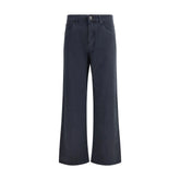 Miu Miu Blue Cotton Flared Jeans - 26
