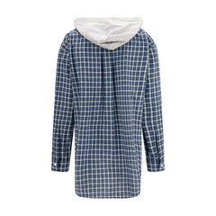 Miu Miu Blue Cotton Pattern Shirt - IT38 | S