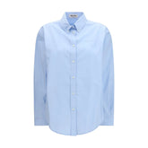 Miu Miu Camisa Azul em Algodão - IT38 | S