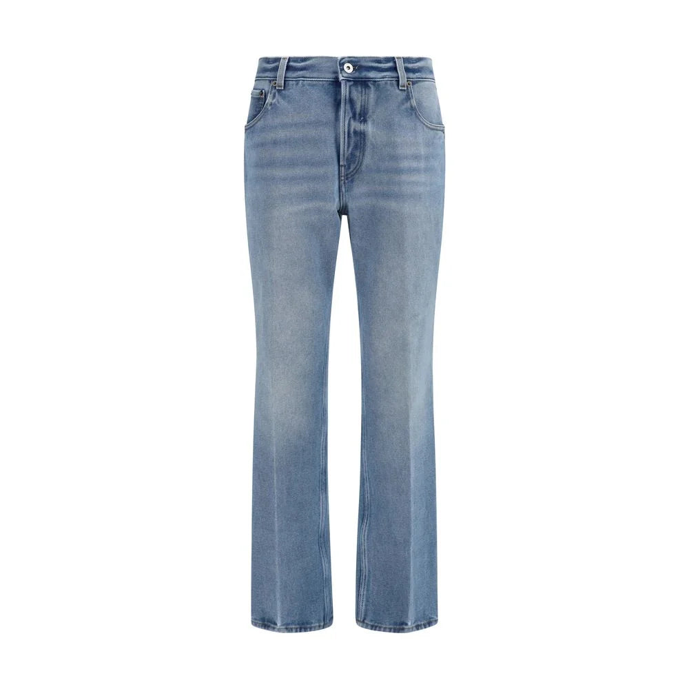 Miu Miu Blue Polyester Relaxed Fit Jeans - 28