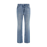 Miu Miu Blue Polyester Relaxed Fit Jeans - 28
