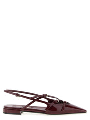 Miu Miu Bordeaux Calfskin Ballet Flats