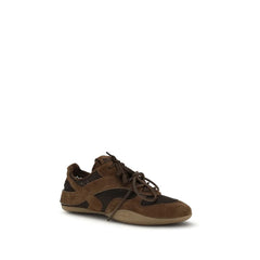 Miu Miu Brown Calf Leather Bos Taurus Athletic Sneakers - EU37/US7