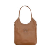 Sac bandoulière Miu Miu en cuir de veau marron Bos Taurus