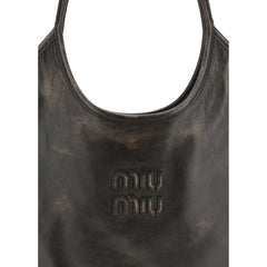 Miu Miu Brown Calf Leather Bos Taurus Shoulder Bag