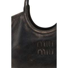 Miu Miu Brown Calf Leather Bos Taurus Shoulder Bag