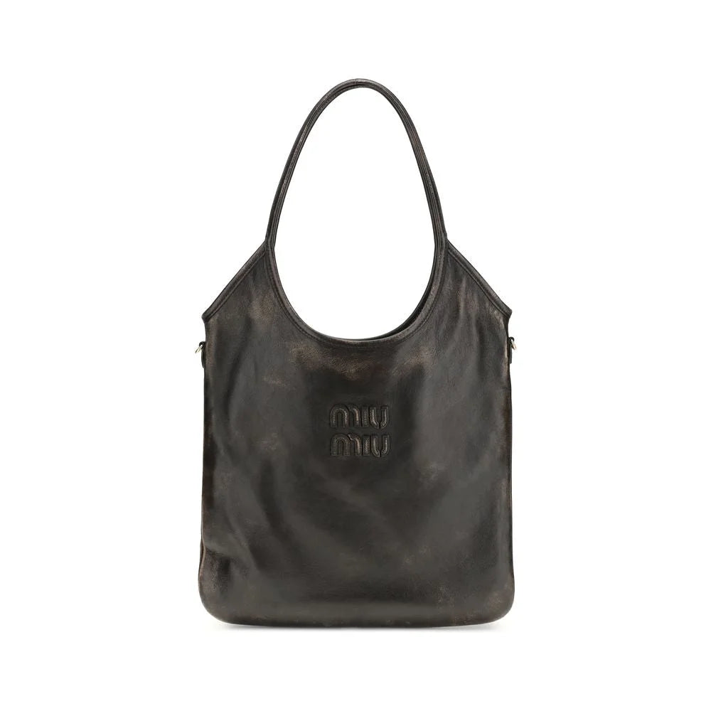 Miu Miu Brown Calf Leather Bos Taurus Shoulder Bag