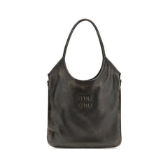 Miu Miu Brown Calf Leather Bos Taurus Shoulder Bag