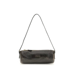 Miu Miu Brown Lamb Leather Shoulder Bag