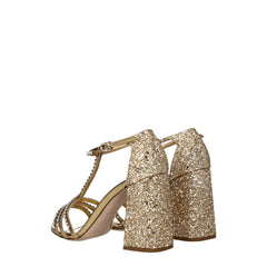 Miu Miu Gold Plastic Platforms