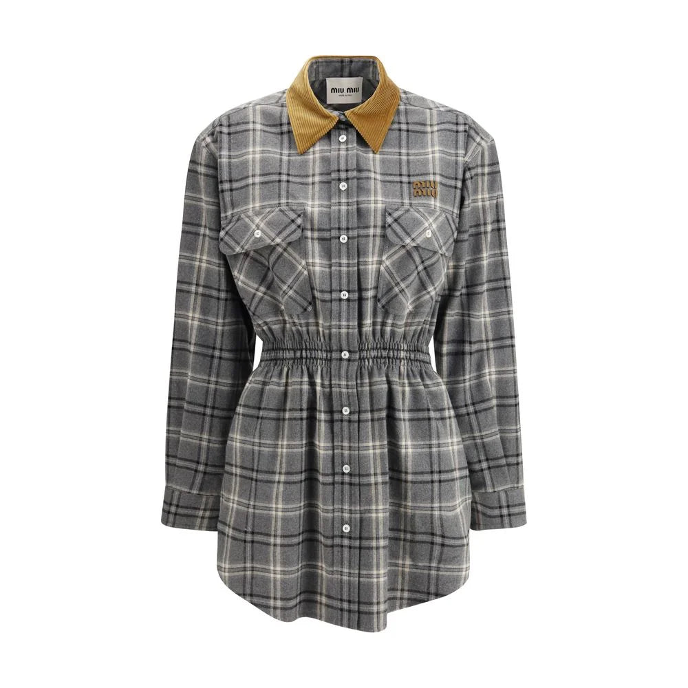 Miu Miu Harmaa Puuvillamekko - IT40 | M