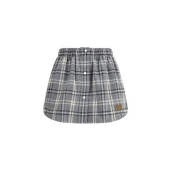 Miu Miu Gray Cotton Mini Skirt - IT38 | S - Skirts