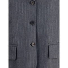 Miu Miu Gray Fleece Wool Blazer - IT38 | S - Sport Jackets