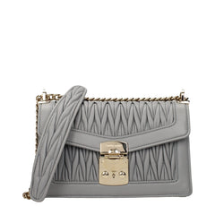 Miu Miu Gray Leather Crossbody Bag
