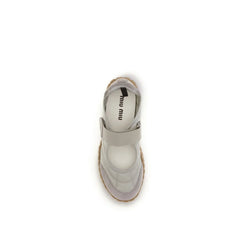 Miu Miu Gray Recycled Polyamide Ballet Flats - EU40/US10 - Flats