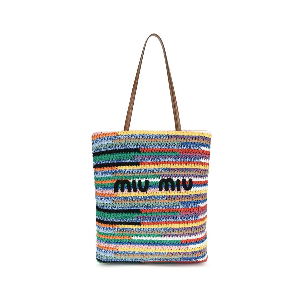 Miu Miu Multicolor Cotton Shoulder Bag