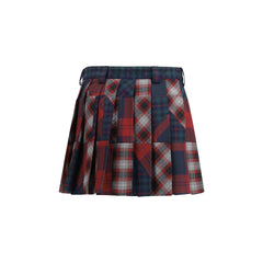Miu Miu Multicolor Fleece Wool Mini Skirt - IT38 | S - Skirts