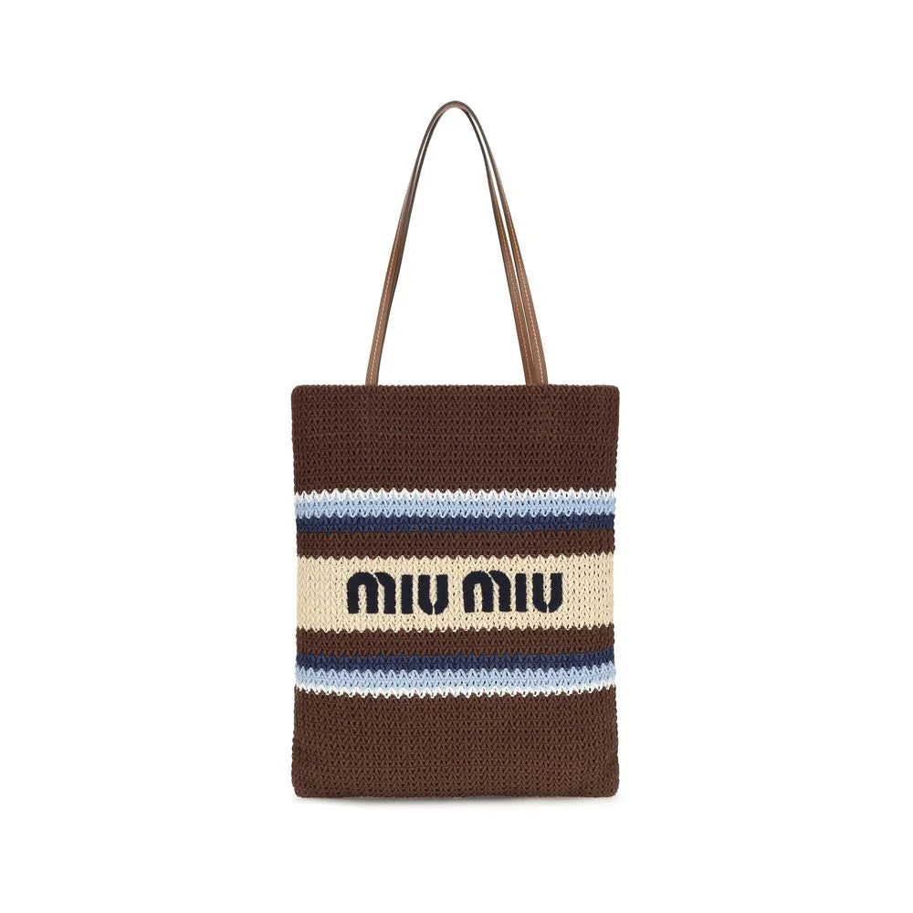Miu Miu Multicolor Recycled Cotton Shoulder Bag