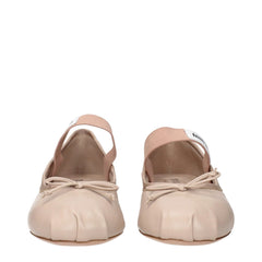 Miu Miu Pink Leather Ballet Flats - EU36.5/US6.5
