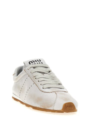 Miu Miu White Calfskin Low Top Sneakers - EU36/US6