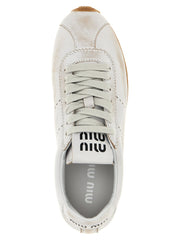 Miu Miu White Calfskin Low Top Sneakers - EU36/US6
