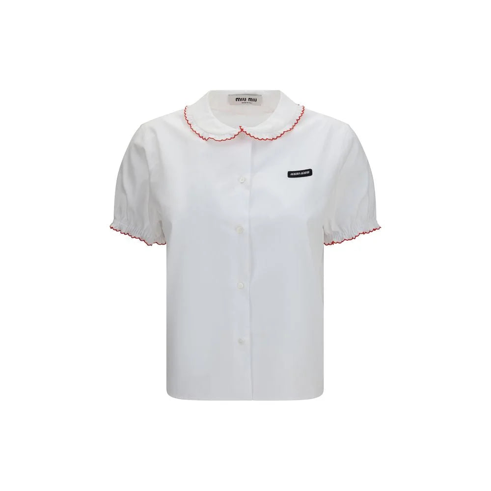 Miu Miu White Cotton Blouse - IT40 | M