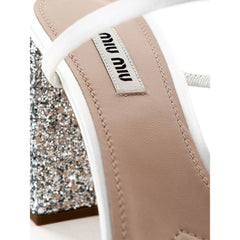 Miu Miu White Silk Sandal - Sandals