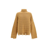 MM6 Beige Wool Oves Aries Turtleneck
