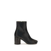 MM6 Black Calf Leather Bos Taurus Ankle Boots - EU37.5/US7.5