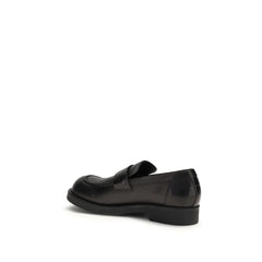 MM6 Black Calf Leather Bos Taurus Slip-On Loafers