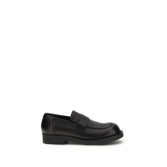 MM6 Black Calf Leather Bos Taurus Slip-On Loafers
