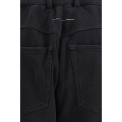 MM6 Black Cotton Athletic Pants