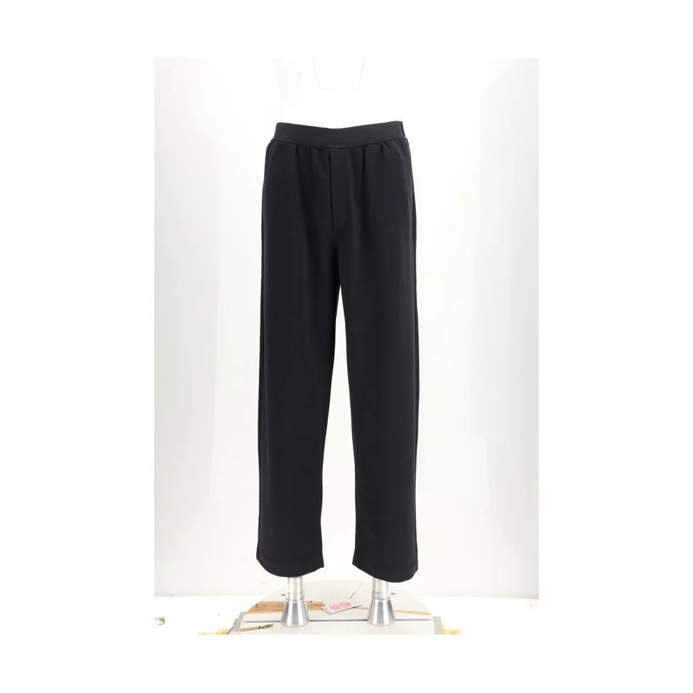 MM6 Black Cotton Athletic Pants